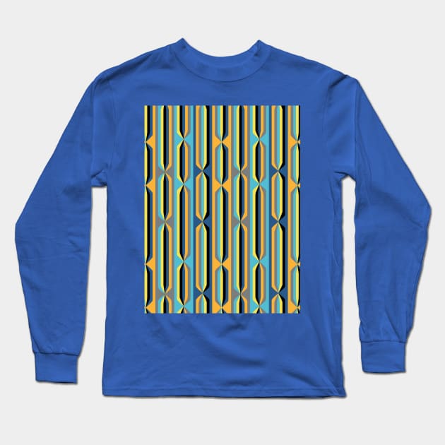 Modern Geometric Abstract Art Long Sleeve T-Shirt by Designoholic